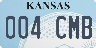 KS license plate 004CMB