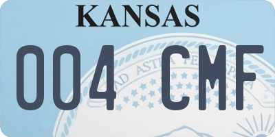 KS license plate 004CMF