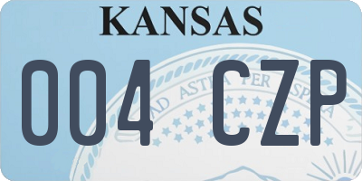KS license plate 004CZP