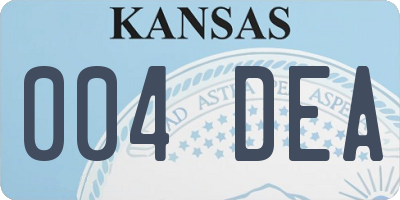 KS license plate 004DEA