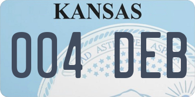 KS license plate 004DEB
