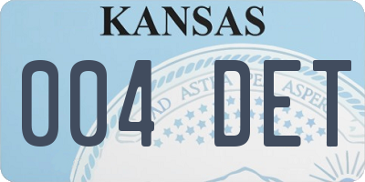 KS license plate 004DET