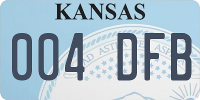 KS license plate 004DFB