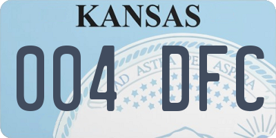 KS license plate 004DFC
