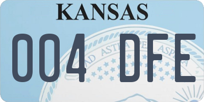 KS license plate 004DFE