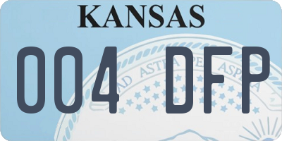 KS license plate 004DFP