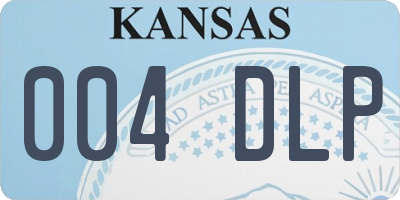 KS license plate 004DLP