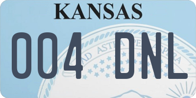 KS license plate 004DNL