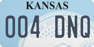 KS license plate 004DNQ