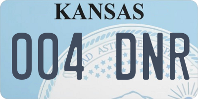 KS license plate 004DNR