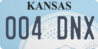 KS license plate 004DNX