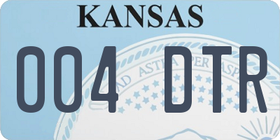 KS license plate 004DTR
