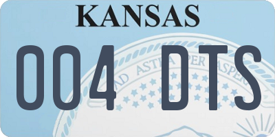 KS license plate 004DTS