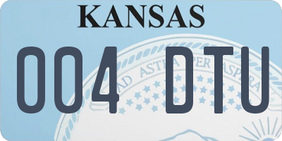 KS license plate 004DTU