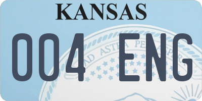 KS license plate 004ENG