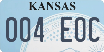 KS license plate 004EOC