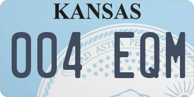 KS license plate 004EQM