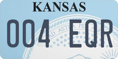 KS license plate 004EQR