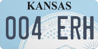 KS license plate 004ERH