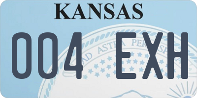 KS license plate 004EXH