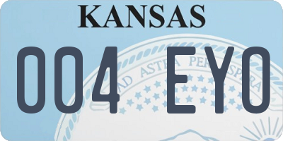 KS license plate 004EYO