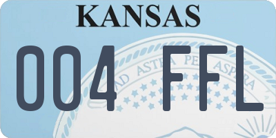 KS license plate 004FFL