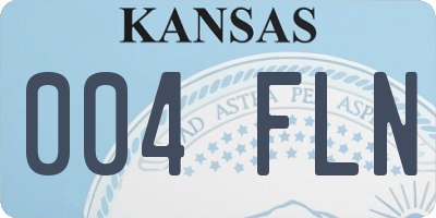 KS license plate 004FLN