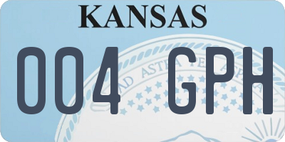 KS license plate 004GPH