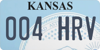 KS license plate 004HRV