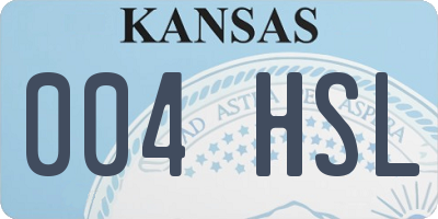 KS license plate 004HSL