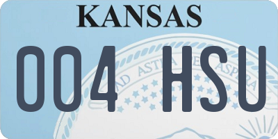 KS license plate 004HSU
