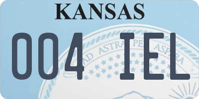 KS license plate 004IEL