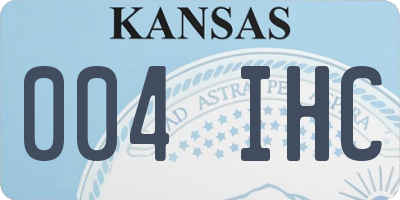 KS license plate 004IHC