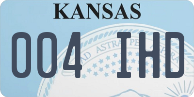KS license plate 004IHD