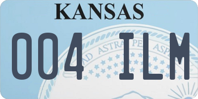 KS license plate 004ILM