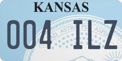 KS license plate 004ILZ