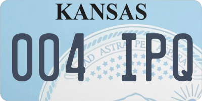 KS license plate 004IPQ