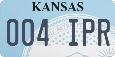 KS license plate 004IPR