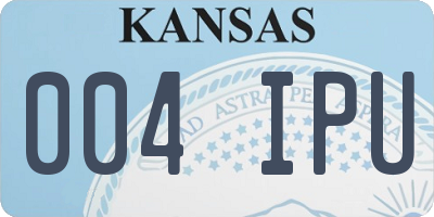 KS license plate 004IPU