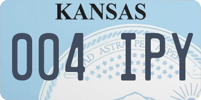 KS license plate 004IPY