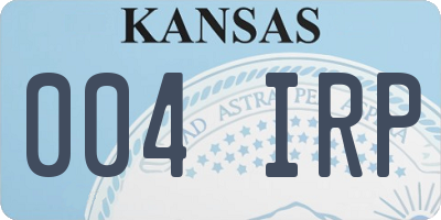 KS license plate 004IRP