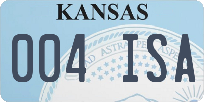KS license plate 004ISA