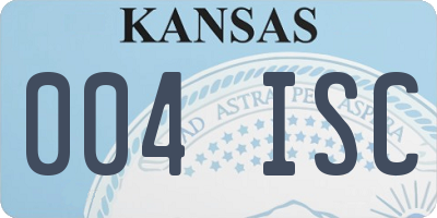 KS license plate 004ISC