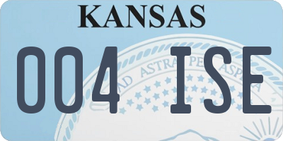 KS license plate 004ISE