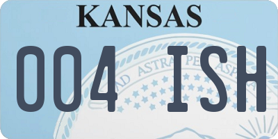 KS license plate 004ISH