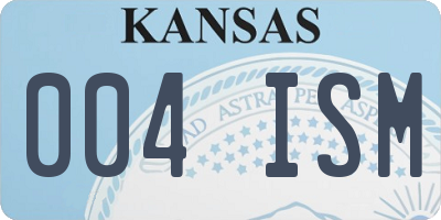 KS license plate 004ISM