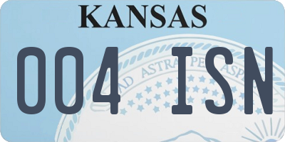 KS license plate 004ISN