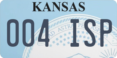 KS license plate 004ISP