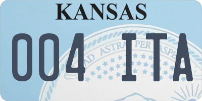KS license plate 004ITA