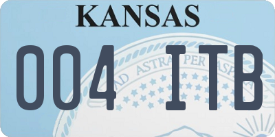 KS license plate 004ITB